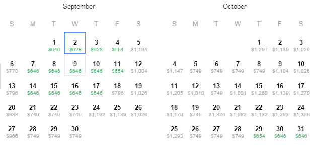 Flight Availability: Austin to Copenhagen as of 4:00Pm on 4/20/2015.