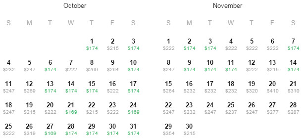 Flight Availability: Austin to Miami as of 12:25 PM on 8/3/15.
