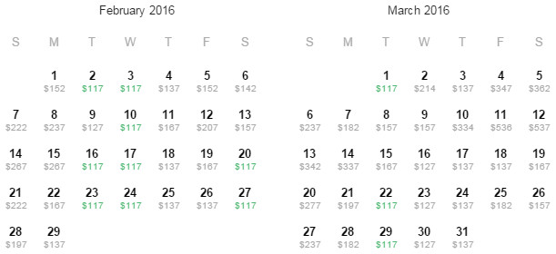 Flight Availability: Austin to Fort Lauderdale as of 5:32 PM on 11/4/15.