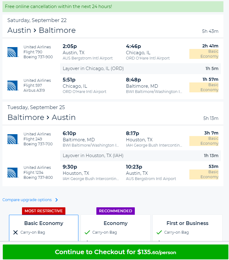 Flights: Austin to/from Baltimore, St. Louis, Sacramento, Kansas City, Nashville $136 r/t ...