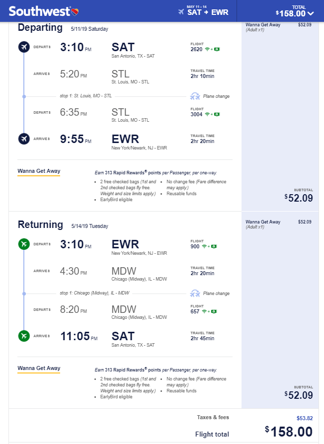 Cheap Flights San Antonio to from New York Newark 158 r t